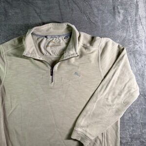 Tommy Bahama 1/4 Zip Pullover Long Sleeve Embroidered Back Logo XXL